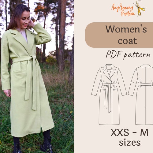 PDF Trench Coat Pattern Advanced Sewing Instant Download | Etsy