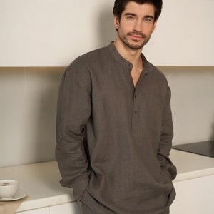📦 What's included:
✔️ Digital sewing pattern (A4, US Letter, A0 formats)
✔️ Video sewing tutorial
✔️ Size range S–5XL
✔️ Layered PDF files for easy printing

✨ Ideal for sewing in linen, cotton, or jersey fabrics, this Henley shirt is a versatile and stylish DIY project for men of all sizes.

Make your own men's shirt with this easy-to-follow downloadable pattern — perfect for sewing gifts or adding handmade fashion to your wardrobe!