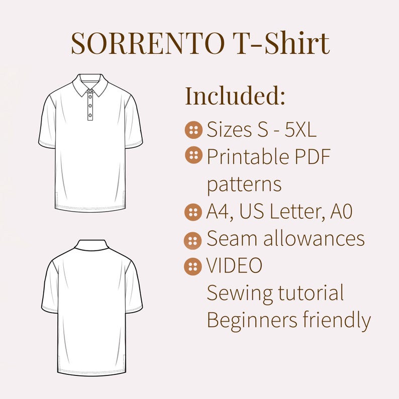 Polo Shirt PDF Sewing Pattern