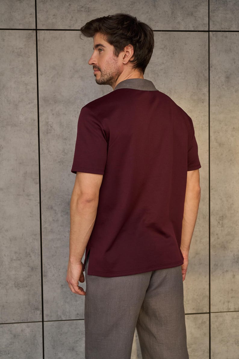 Men's Polo Shirt PDF Sewing Pattern | Sizes S–5XL Sew a classic men's polo shirt with a sharp contrast collar and placket, short sleeves, and a comfortable, true-to-size fit. This everyday essential works in soft jersey or pique knit for a polished, ready-to-wear look — perfect for building a custom wardrobe or sewing thoughtful handmade gifts.

With a full step-by-step video tutorial included, you'll get a clean, professional finish — even as a beginner.