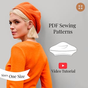 フレンチベレー帽の縫製パターン｜女性向けDIYプロジェクト（PDFパターン＋ビデオチュートリアル）