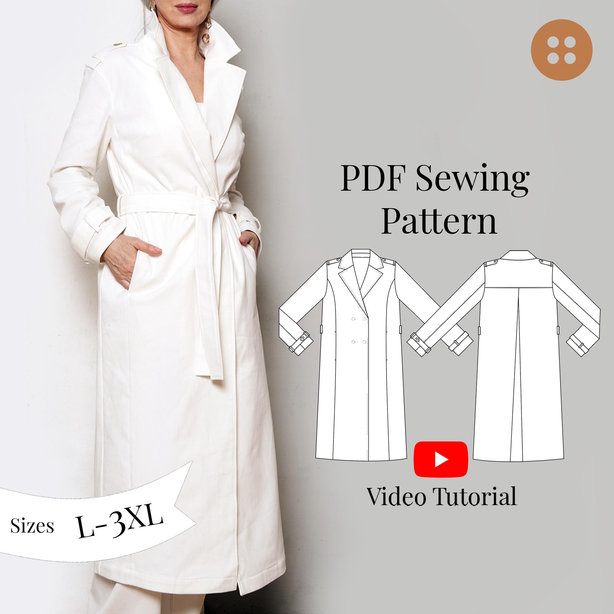 Trench coat pattern plus size - Etsy 日本