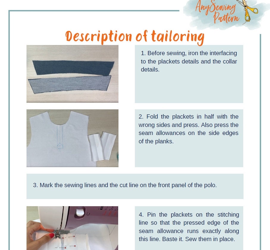 Boys' Polo Shirt Sewing Pattern PDF and Sewing Tutorial / Etsy