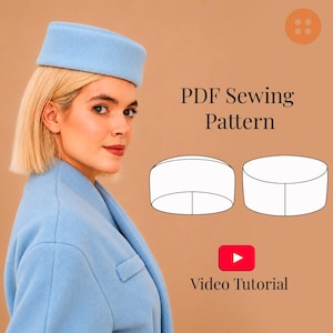 Nähanleitung für einen Pillbox-Hut | DIY-Projekt für Damen (PDF-Schnittmuster + Video-Anleitung)