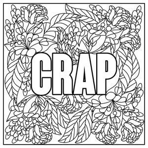 6 ADULT COLORING PAGES Set of 6 English clean Cuss Words Relaxation ...