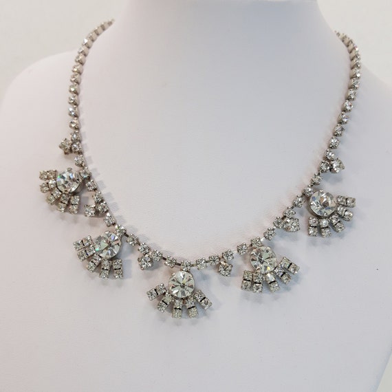 Vintage Glam!  Signed LaRel Clear Rhinestone Choke