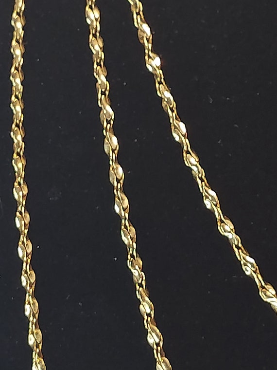 Vintage Monet Multi-Strand Necklace, Gold-Tone, T… - image 6