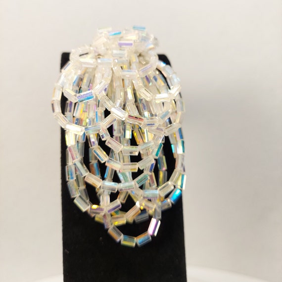 RARE! Vintage Signed Vendome AB Crystal Beaded Sw… - image 1