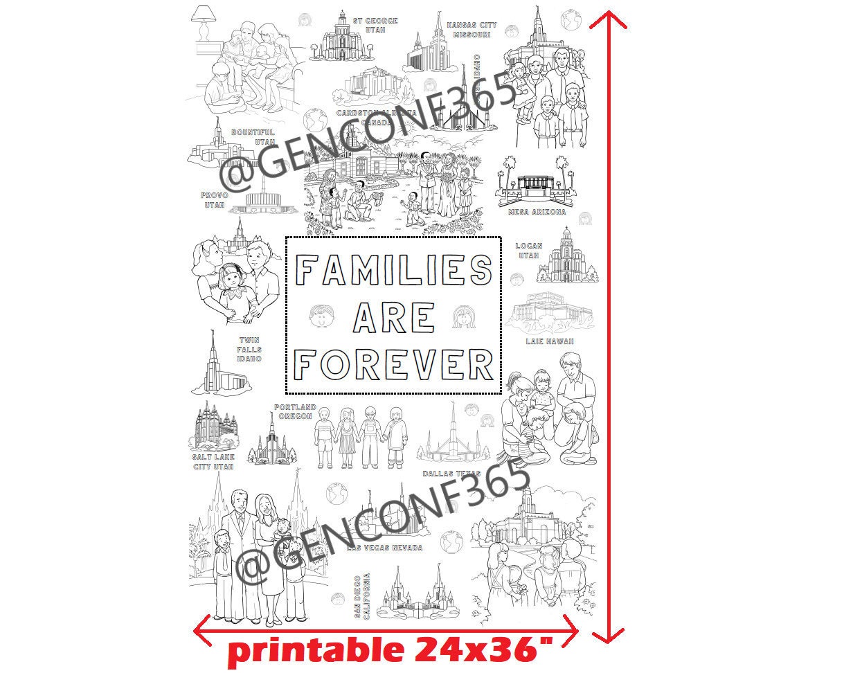 General Conference Coloring Poster 24x36 Print at Home Etsy