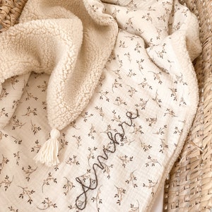 Personalized baby blanket, baby blanket, personalized blanket, personalized blanket, birth blanket, plaid FOLIAGE image 5