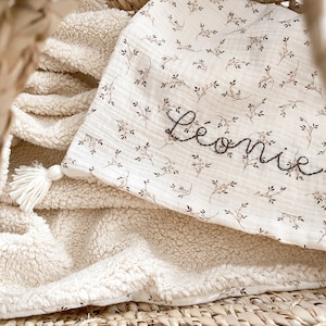 Personalized baby blanket, baby blanket, personalized blanket, personalized blanket, birth blanket, plaid FOLIAGE image 2