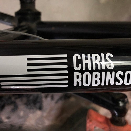 Bike Name Decal Custom Sticker With American Flag Bicycle Etsy