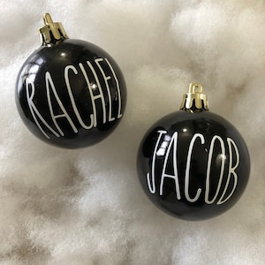 Rae Dunn Inspired Christmas Ornament Name Decal