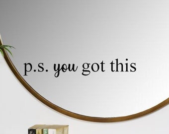 p.s. you got this decal for mirror - mirror sticker for vanity