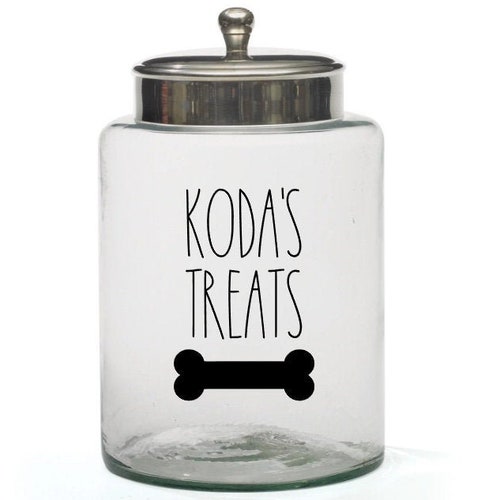 Dog Bone Dog Treat Jar Vinyl Decal Sticker Etsy