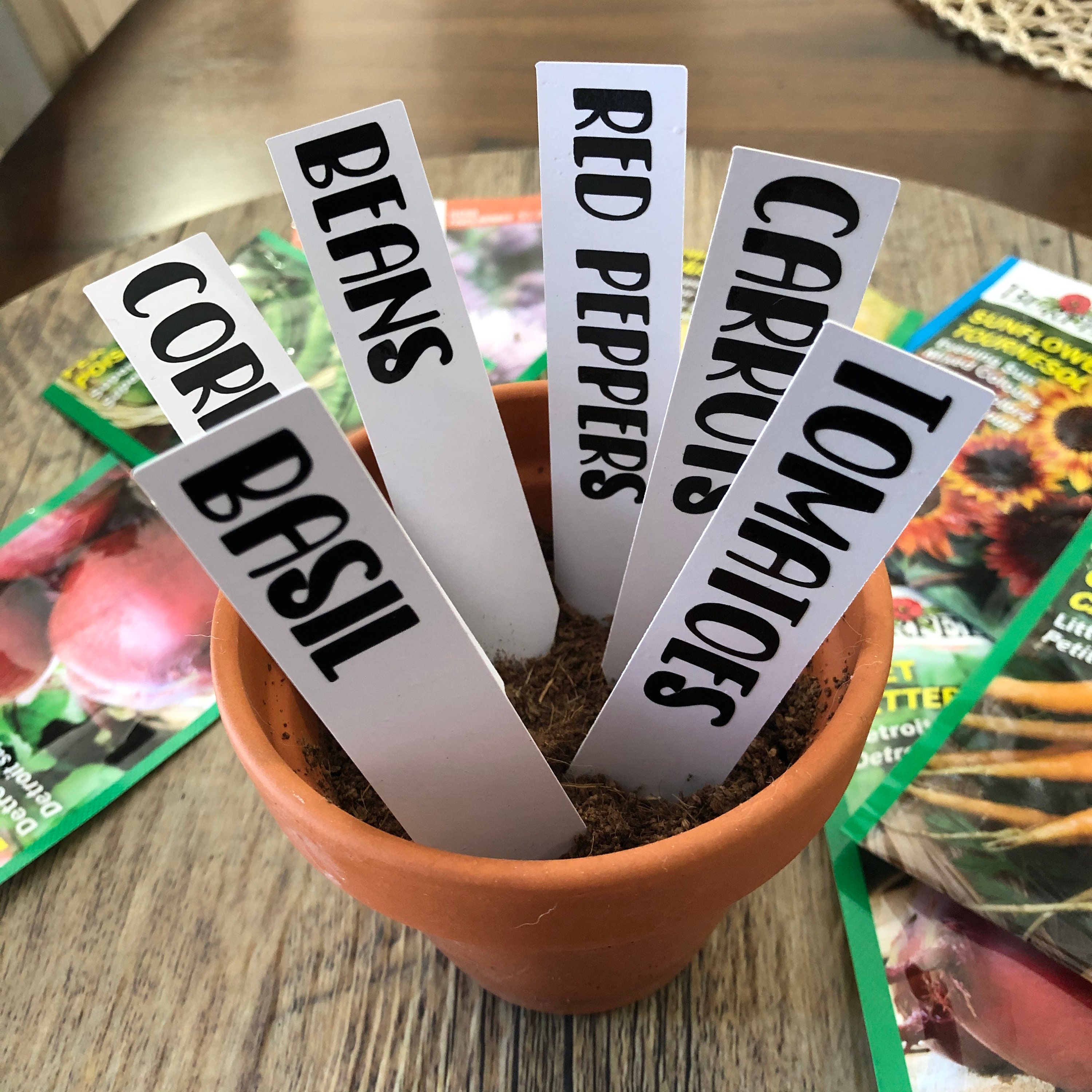 Garden Marker Stakes Reusable 4 Stake for Garden Etsy