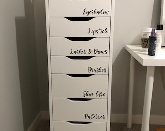 Makeup Organizer Label Decals | Makeup Labels for Storage and Organizing | Makeup Drawer Labels | Stickers for Make up