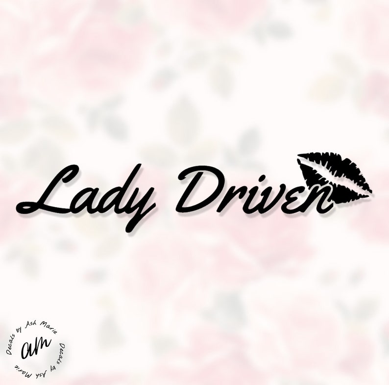 Lady Driven Decal Vinyl Sticker for Car Etsy