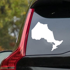 Decalque de contorno de silhueta da província de Ontário, decalque de carro, decalque de janela, adesivo para laptop