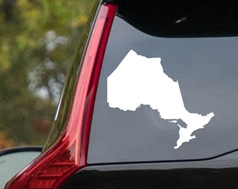 Ontario Province Silhouette Outline Decal, Car Decal, Window Decal, Laptop Sticker