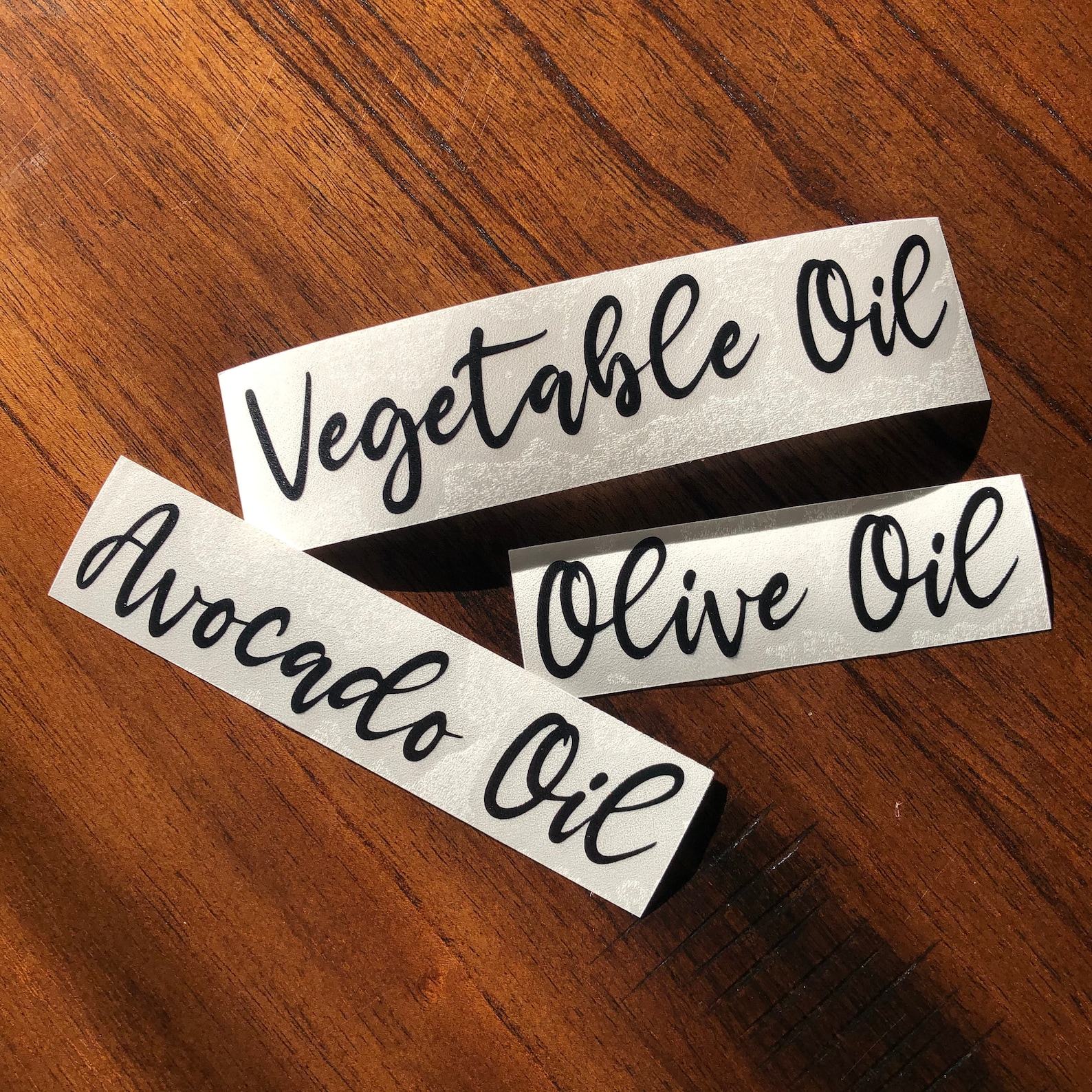 Oil and Vinegar Bottle Labels Olive Oil Bottle Decal, Kitchen Decal DIY