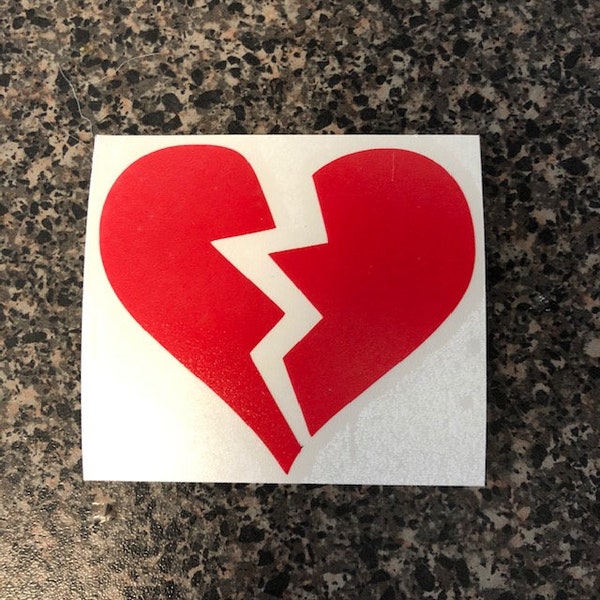 Broken Heart Decal | Vinyl Decal Sticker