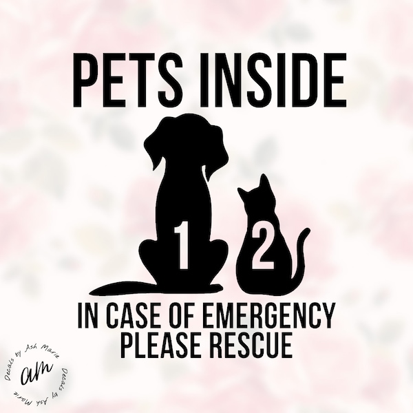 Pet Inside Sticker Etsy
