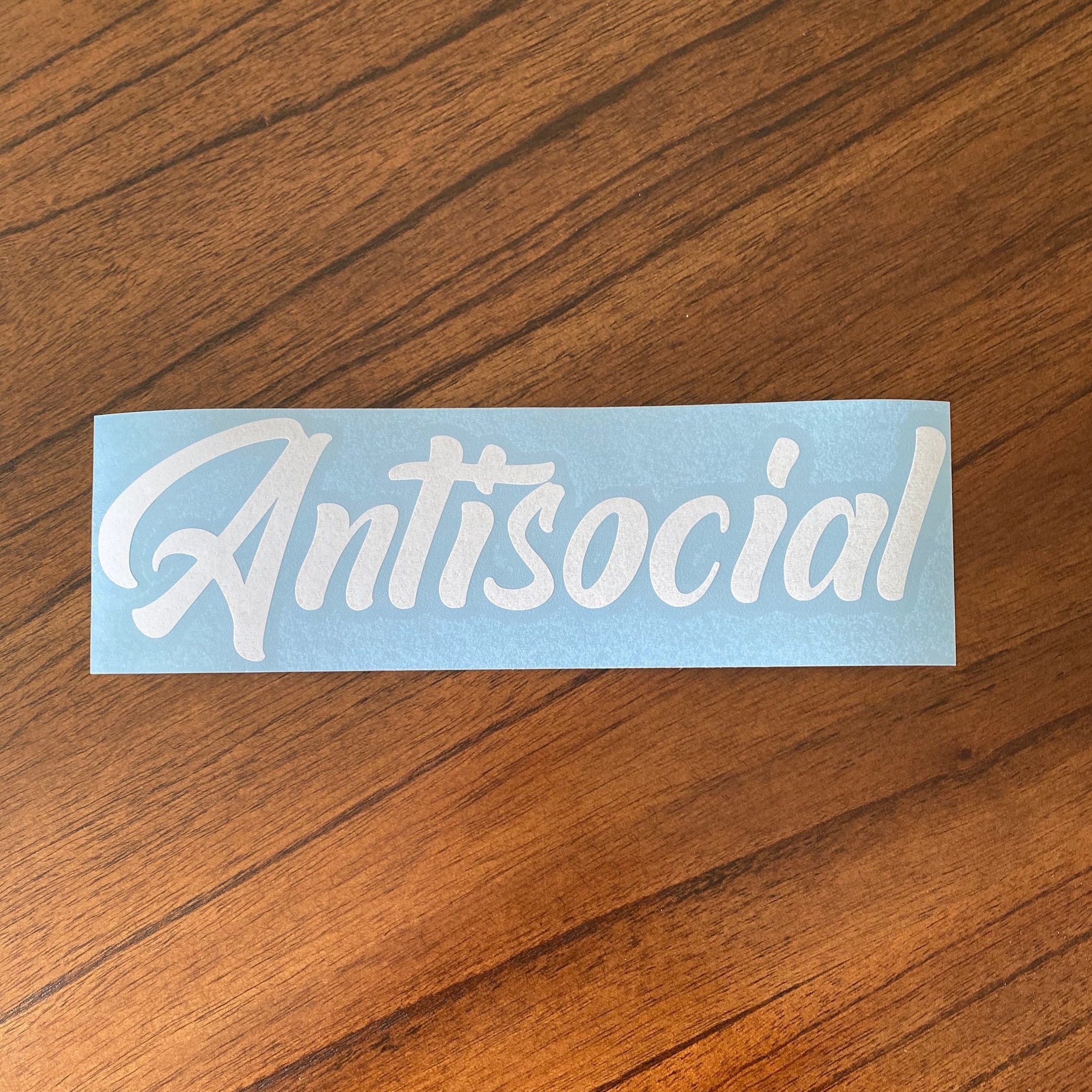 Antisocial Vinyl Decal Windshield Banner 7 Inches to 20 Inches Etsy