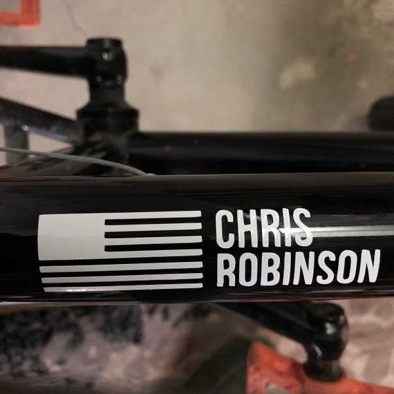 Bike Name Decal Custom Sticker With American Flag Bicycle Frame Decal Etsy Canada