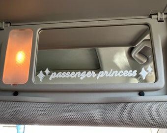 Calcomanía adhesiva para espejo de coche de princesa de pasajero