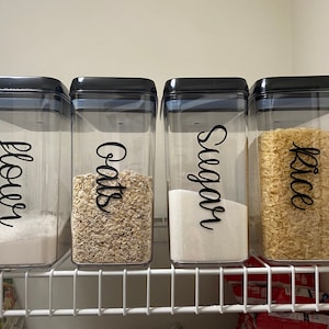 Custom Kitchen Labels | Kitchen Pantry Organization Decal, Pantry Labels