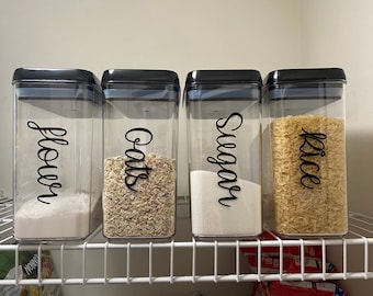 Custom Kitchen Labels | Kitchen Pantry Organization Decal, Pantry Labels