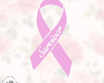 Cancer Survivor Ribbon vinyl decal, sticker, F*ck Cancer, Survivor Decal, Fighter, Faith, Hope, Decal, Laptop Decal, Car Window