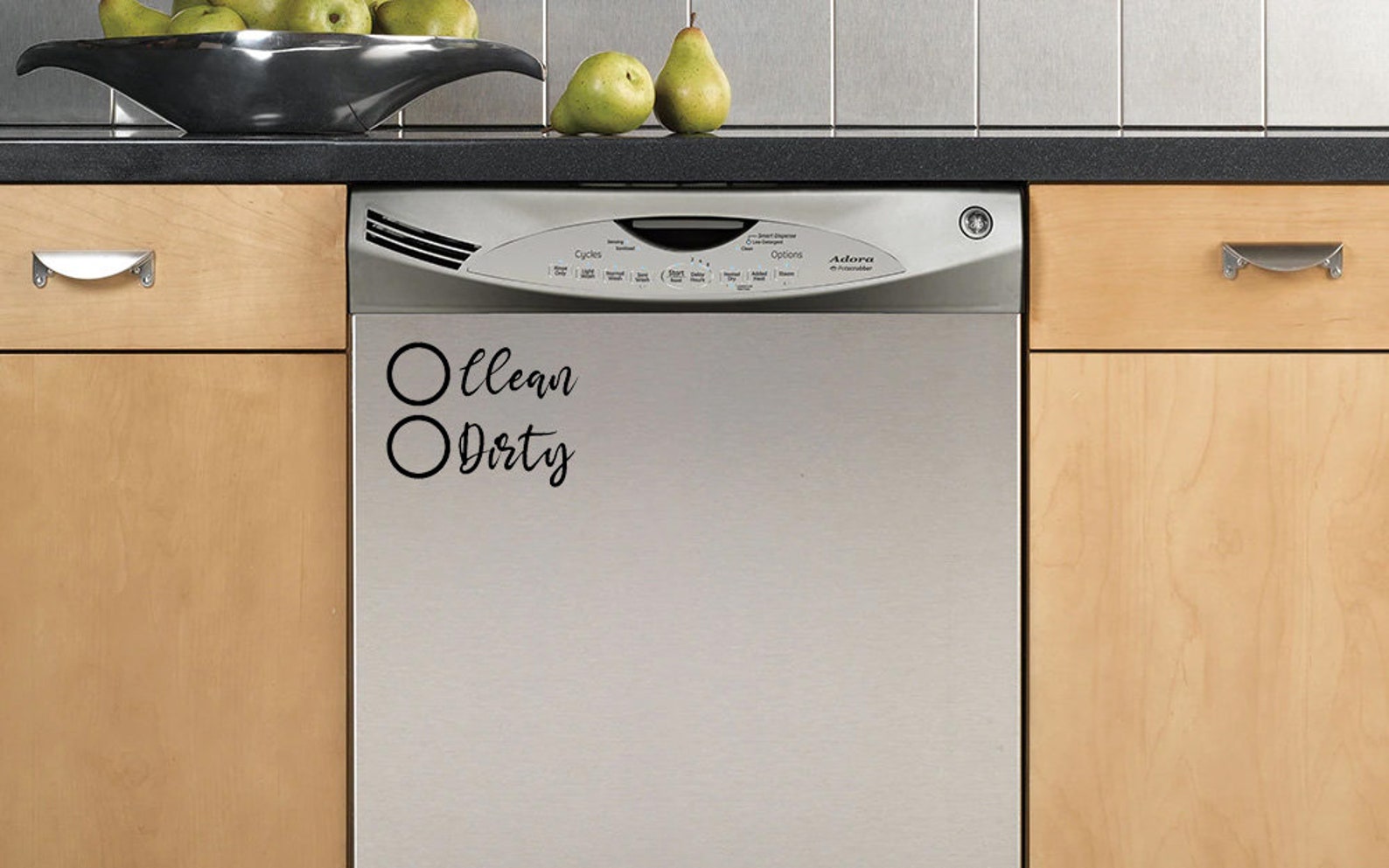 Dishwasher Decal Clean Or Dirty Decal Label for Dishwasher Etsy