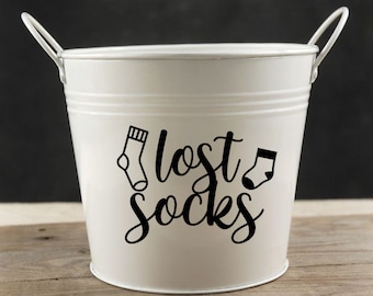 Lost Socks Sign Decal Sticker | Laundry Room Decal | Spare Socks Sticker | Laundry Room Decal Idea | Lost Socks Basket Decal