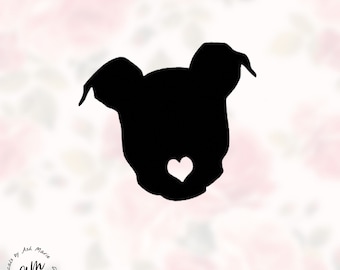 Pitbull Dog Vinyl Decal, Sticker, Dog Decal, Pet lover Decal, Car Window, Laptop Decal, I Love My Pitbull Decal, Pit Bull