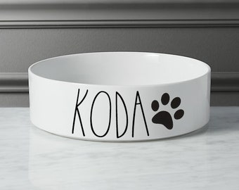 Personalized Pet Food and Water Bowl Name Decal Label | Dog Bowl Sticker | Cat Bowl Sticker | Pet Name Decal - DECAL ONLY