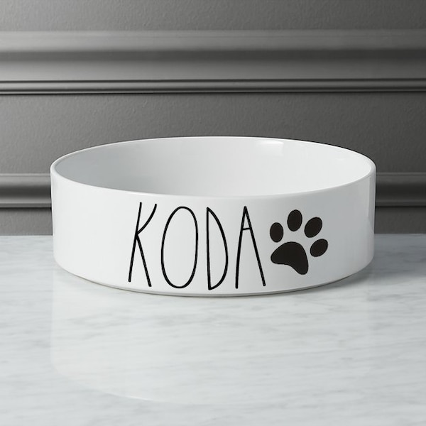 Personalized Pet Food and Water Bowl Name Decal Label | Dog Bowl Sticker | Cat Bowl Sticker | Pet Name Decal - DECAL ONLY