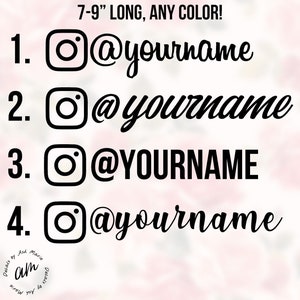 Instagram Decal, Instagram Car Decal, Window Decal, Instagram Business, Personalized, Custom Stickers, Stickers