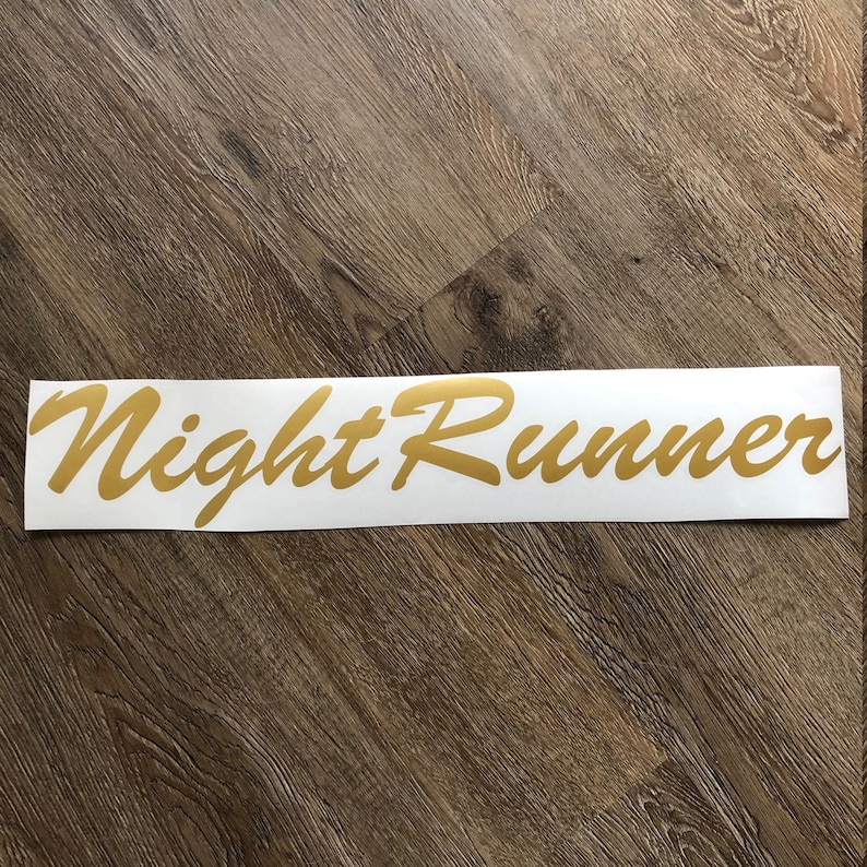 NIGHT RUNNER Banner Decal Sticker NightRunner Car Window Decal | Etsy