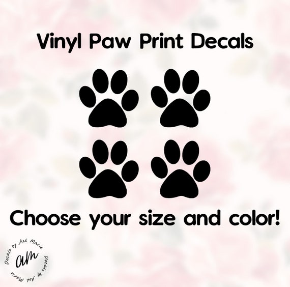 40  Dog Paw Print Car Van Bedroom Window Wall Stickers Decals Pets 