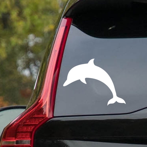 Dolphin Decal Sticker - Vinyl Die Cut Jumping Dolphin Decal for Car Window, Laptop, etc