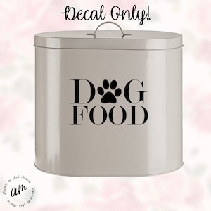 Dog Food or Cat Food Container Decal Label | Dog Food Sticker | Cat Food Sticker | DECAL ONLY