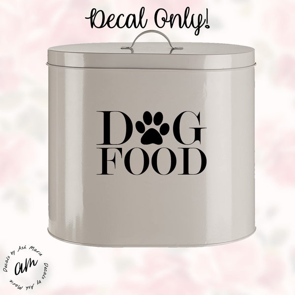 Dog Food or Cat Food Container Decal Label | Dog Food Sticker | Cat Food Sticker | DECAL ONLY