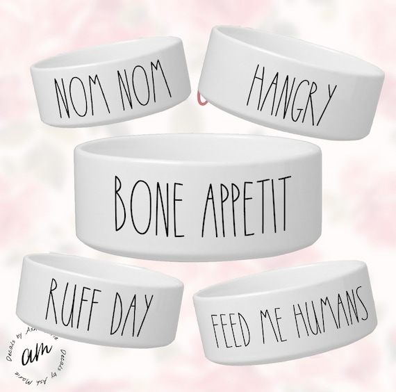 DECAL Funny Sayings Sticker for Dog & Cat Food and Water Bowls Etsy