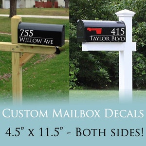 Custom Mailbox Address Decals House Number Stickers Personalized Mail Box Street Stickers