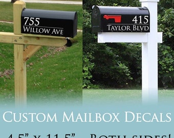 Custom Mailbox Address Decals House Number Stickers Personalized Mail Box Street Stickers
