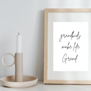 Los nietos hacen la gran cita de la vida, impresión descargable instantánea, regalo para los abuelos, cita de amor para los abuelos, impresión de amor