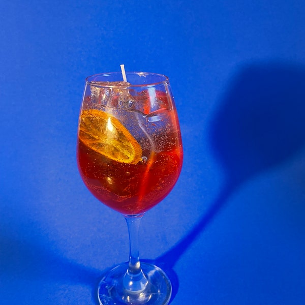 Aperol Spritz Cocktail Candle