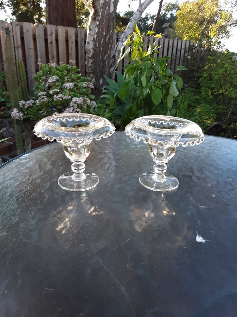 Beautiful and Rare Imperial Candlewick #400129R Urn 6 Candle holders sold pair only